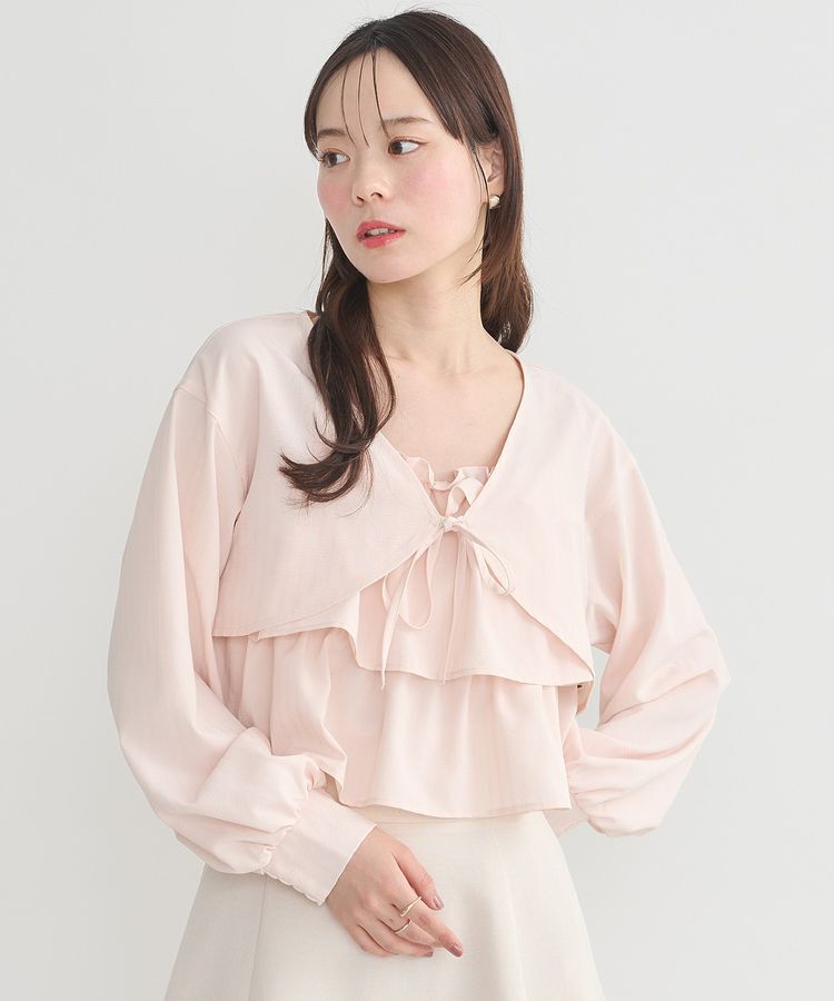 earth music&ecology「ティアードアンサンブルブラウス」|シャツ・ブラウス|Pink