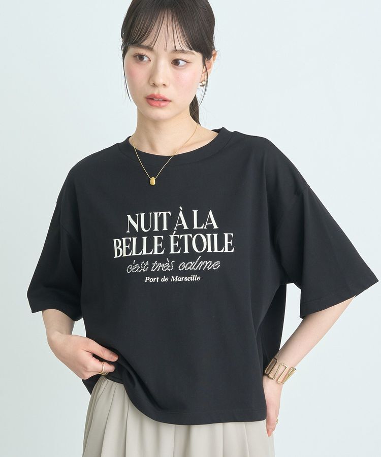 earth music&ecology「NUITA LA BELLE ETOILEショートT」|Tシャツ・カットソー|Black
