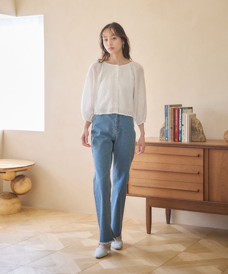 earth music&ecology「前後2wayミニフリンジブラウス」|シャツ・ブラウス|