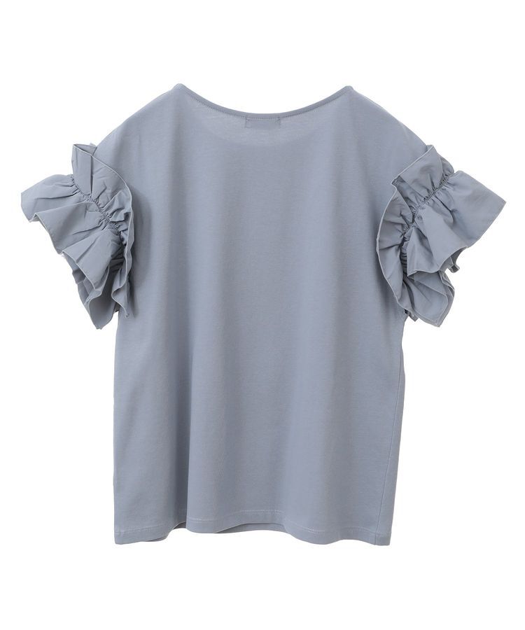 earth music&ecology「ギャザーフリルスリーブカットソー」|Tシャツ・カットソー|