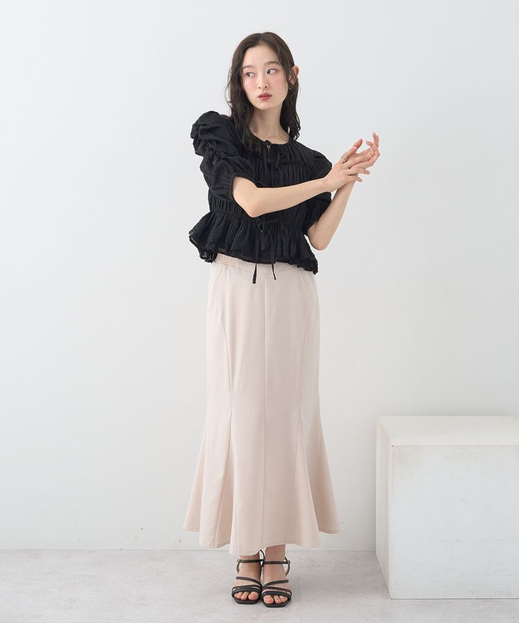 earth music&ecology「サイドリブパネルラインマーメイドスカート」|タイト|