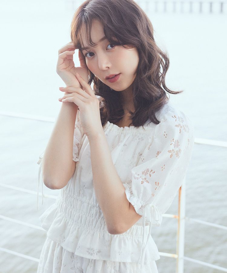 earth music&ecology「透かし花柄ブラウス」|シャツ・ブラウス|