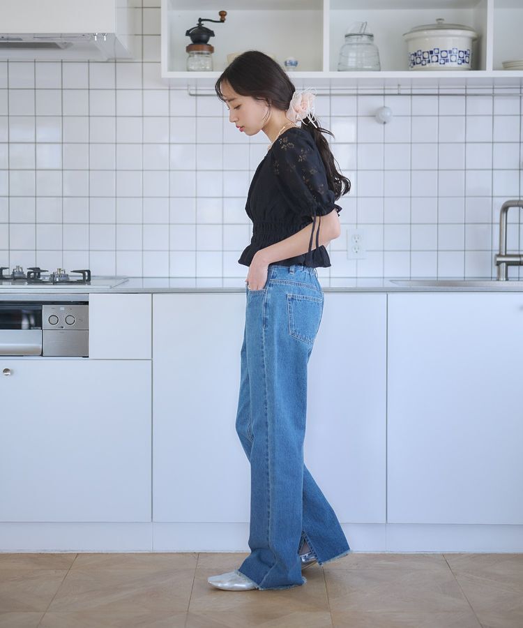 earth music&ecology「透かし花柄ブラウス」|シャツ・ブラウス|