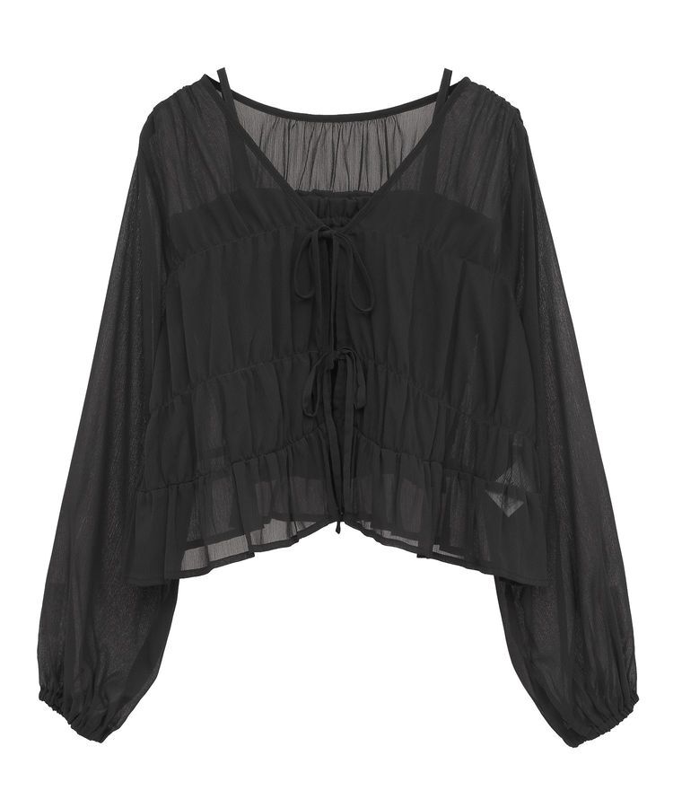 earth music&ecology「SET2点シアーシャーリングブラウス＋インナー」|シャツ・ブラウス|