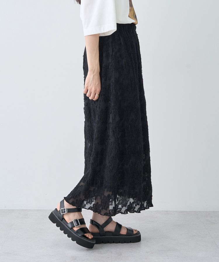 earth music&ecology「マジョリカプリーツナロースカート」|タイト|