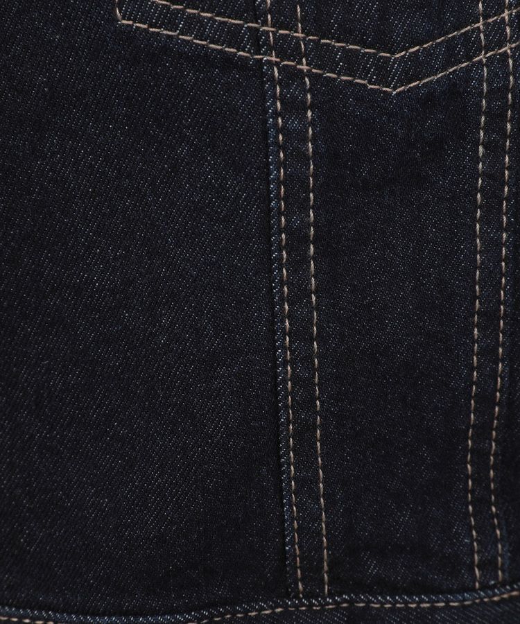 earth music&ecology「ショートジップデニムジャケット」|ブルゾン・スタジャン|