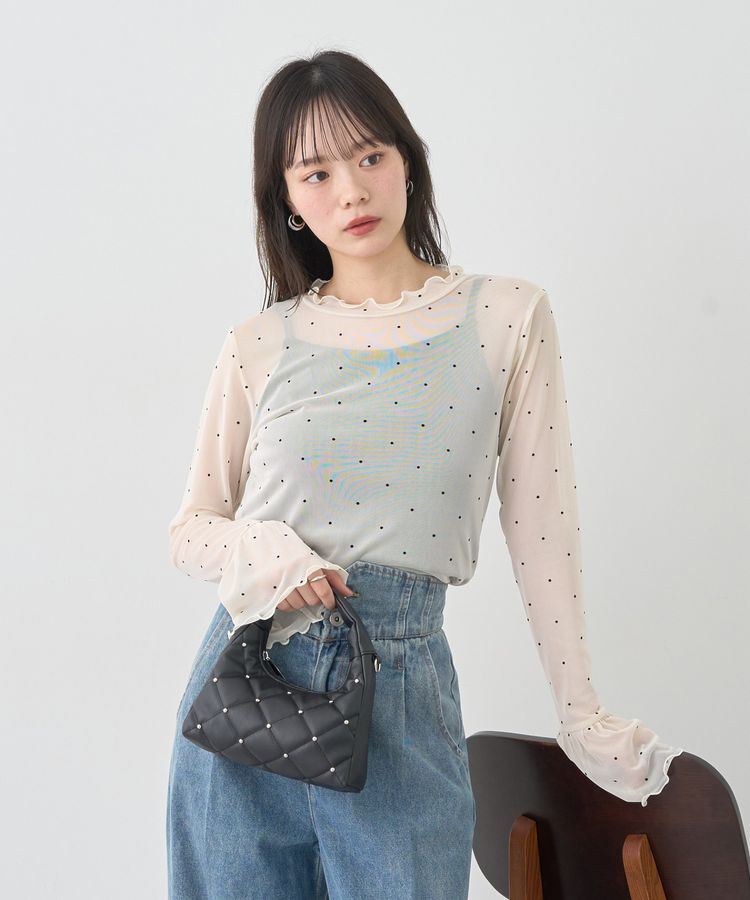 earth music&ecology「フロッキードットメロープルオーバー」|Tシャツ・カットソー|