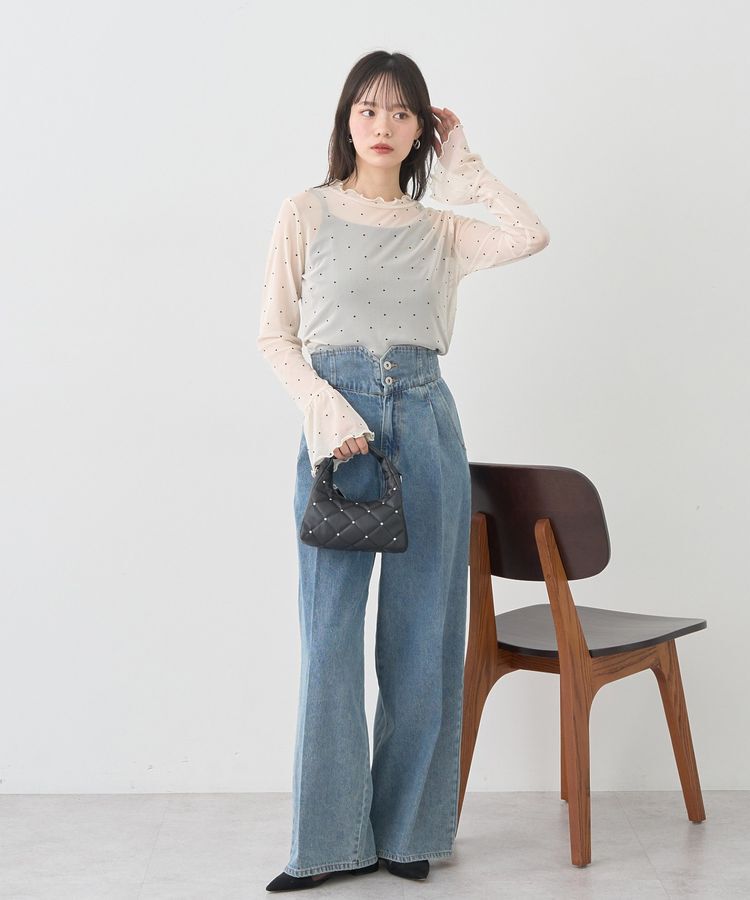 earth music&ecology「フロッキードットメロープルオーバー」|Tシャツ・カットソー|