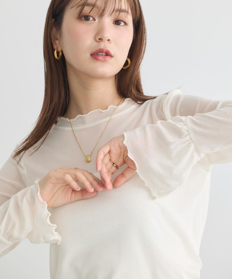 earth music&ecology「フロッキードットメロープルオーバー」|Tシャツ・カットソー|