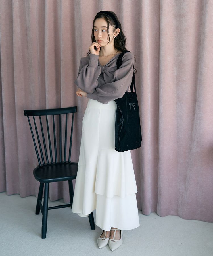 earth music&ecology「ティアードイレヘムスカート」|フレア|