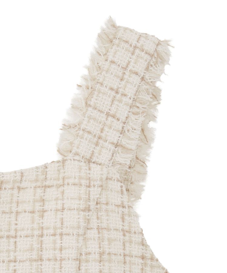 earth music&ecology「フリンジツイードビスチェ」|ベスト・ジレ|