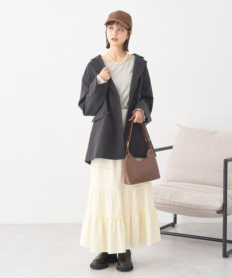 earth music&ecology「ラメテレコボートネックプルオーバー」|Tシャツ・カットソー|