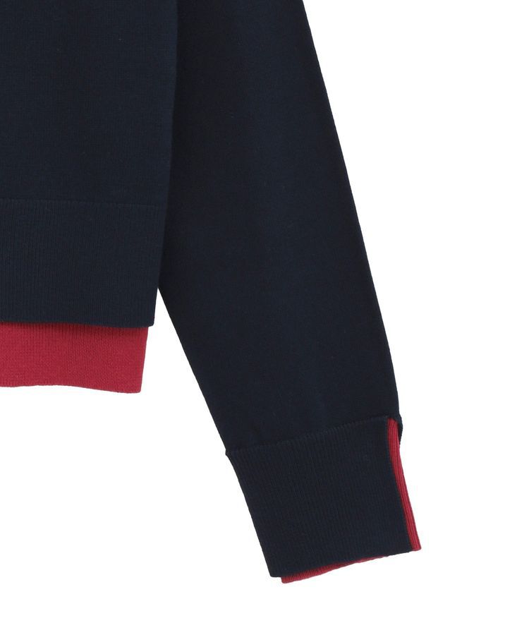 earth music&ecology「バイカラーレイヤード風カーディガン」|カーディガン|