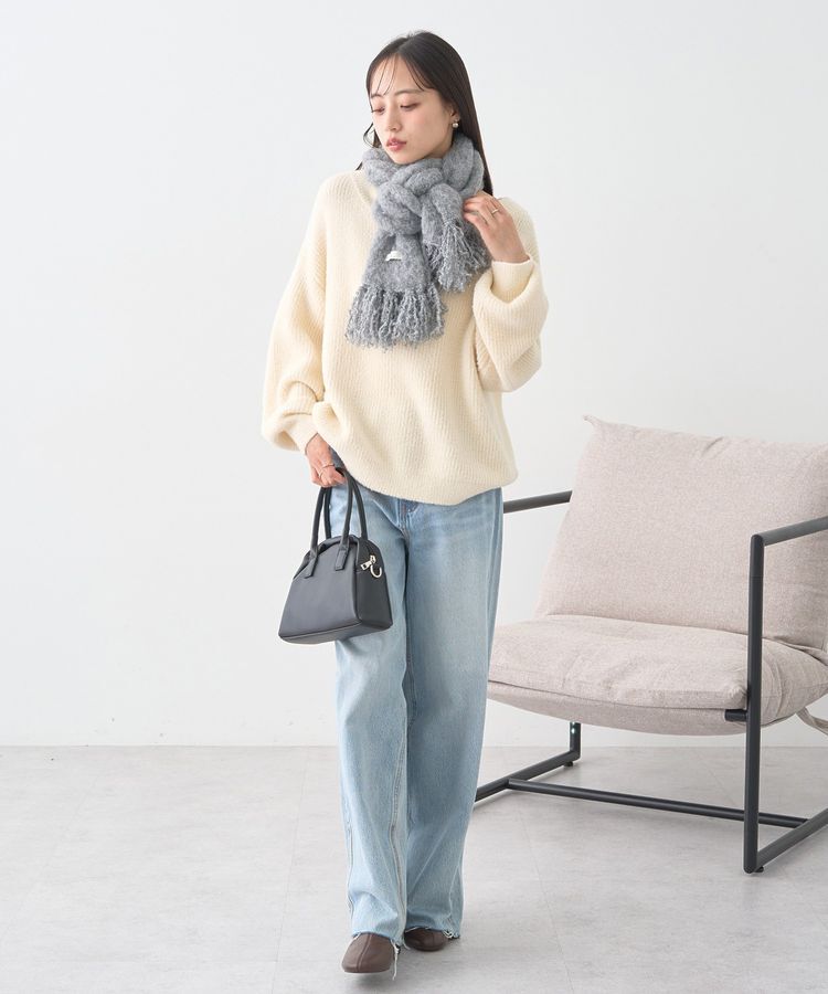 earth music&ecology「パウダーシャギー畦プルオーバー」|ニット・セーター|