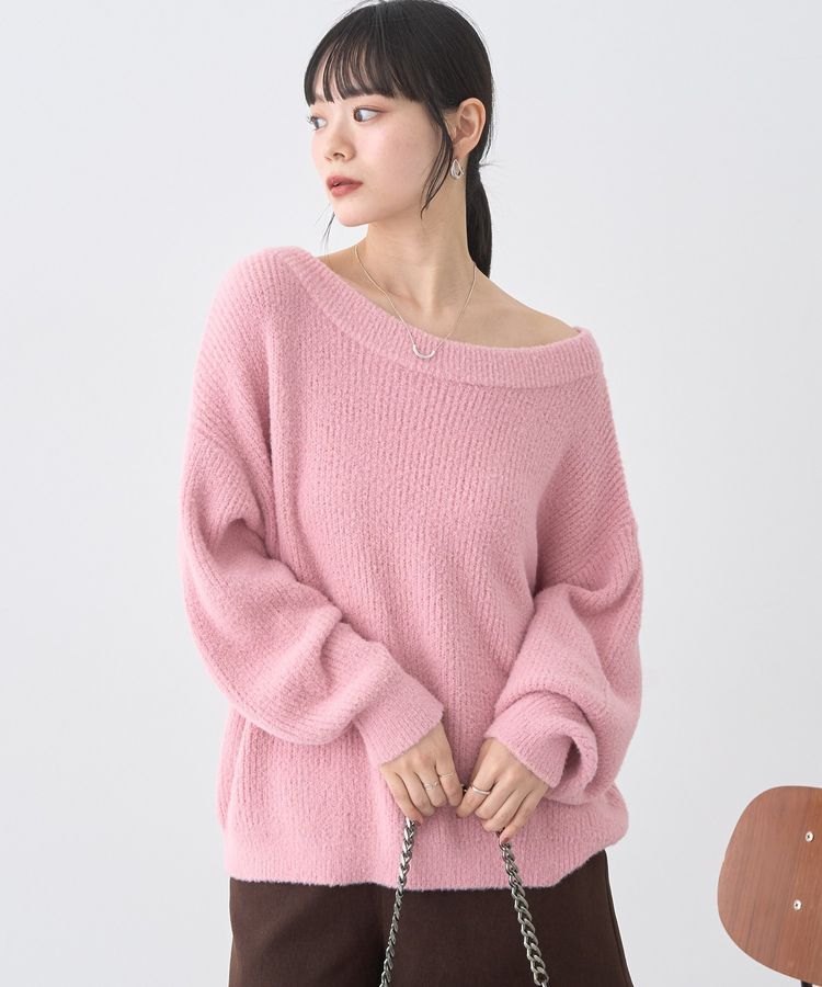 earth music&ecology「パウダーシャギー畦プルオーバー」|ニット・セーター|