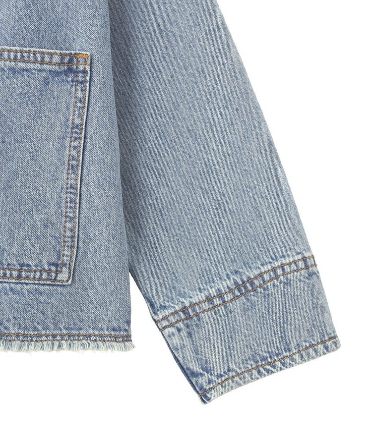 earth music&ecology「デニムノーカラーカバーオール」|テーラードジャケット|