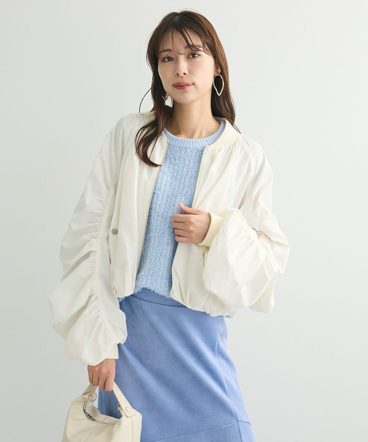 Green Parks「・SUGAR SPOON ボリュームギャザーMA-1」|ブルゾン・スタジャン|