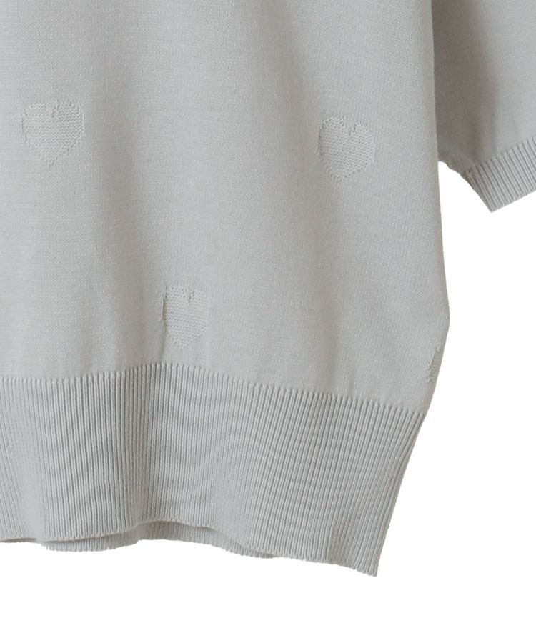 Green Parks「・swing by ハート柄クルーニット」|ニット・セーター|