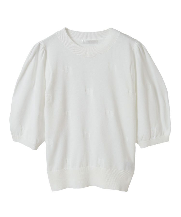 Green Parks「・swing by ハート柄クルーニット」|ニット・セーター|