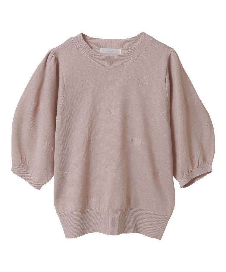 Green Parks「・swing by ハート柄クルーニット」|ニット・セーター|