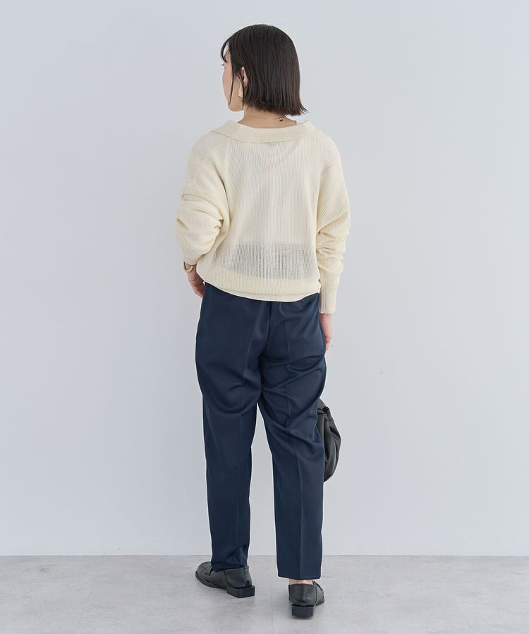 Green Parks「衿つきメッシュニットプルオーバー」|ニット・セーター|