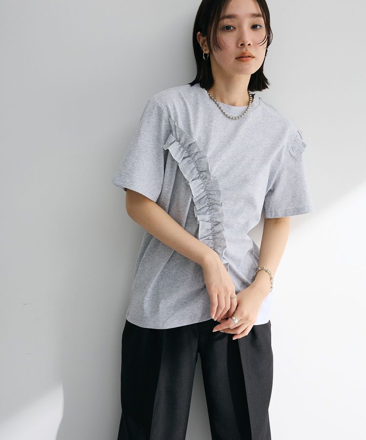 Green Parks「・Petit Fleur アシンメトリーフリルTEE」|Tシャツ・カットソー|