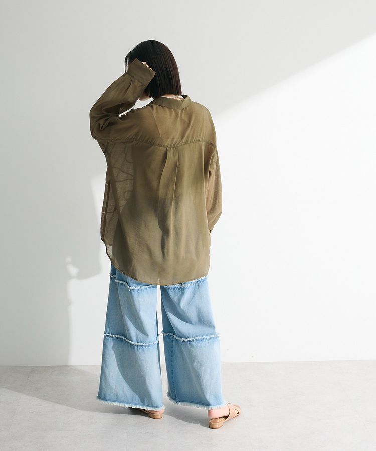 Green Parks「・ELENCARE DUE テープ刺繍シアーシャツ」|シャツ・ブラウス|