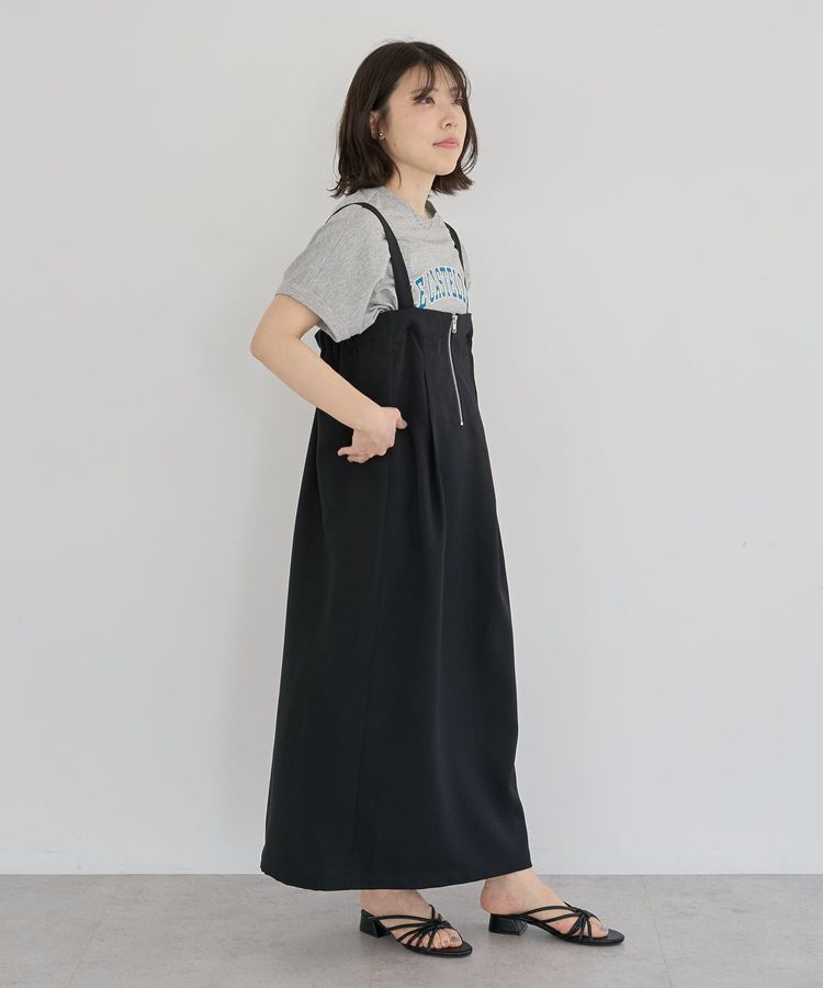 Green Parks「マルチWAYフロントzipサロペットスカート」|スカート|