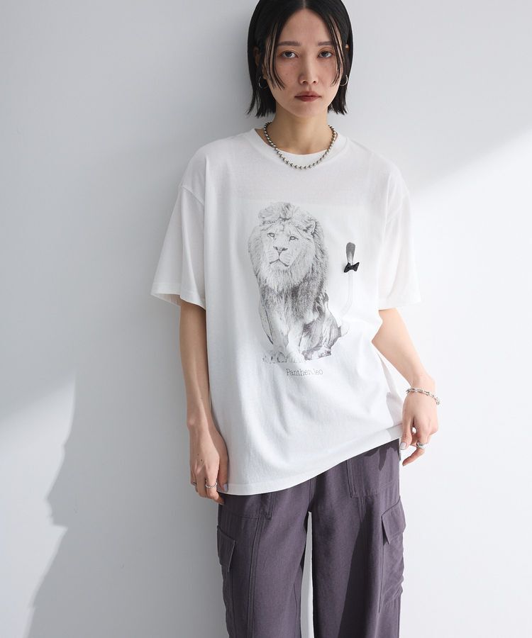 Green Parks「・DOUBLE FLAGS アニマルプリントTEE」|Tシャツ・カットソー|