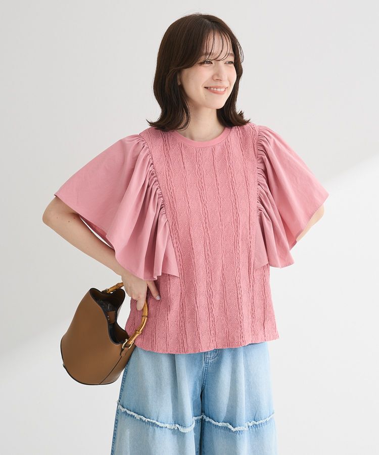 Green Parks「・SUGAR SPOON ラッフルスリーブTEE」|Tシャツ・カットソー|Pink