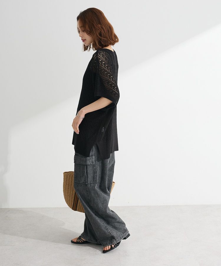 Green Parks「透かし編みニットチュニック」|チュニック|