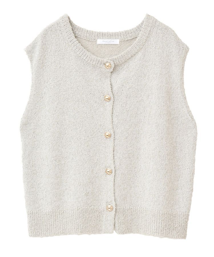 Green Parks「ツィード風金釦ニットベスト」|ベスト・ジレ|