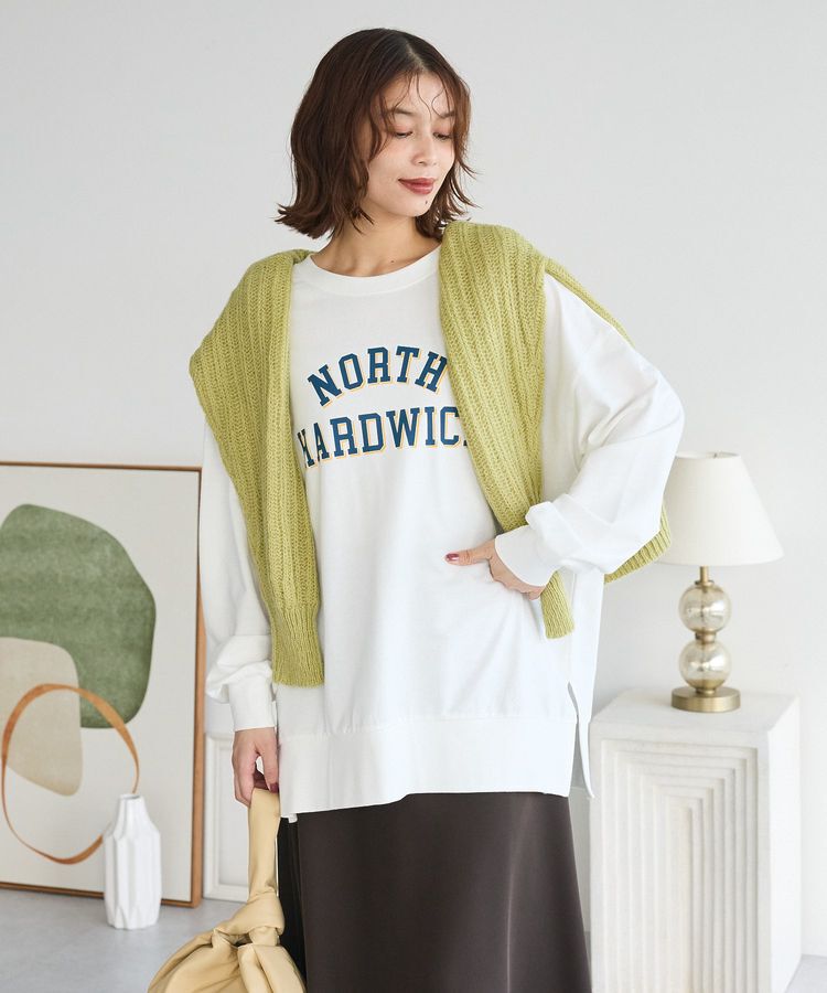 Green Parks「シアーニットVネックカーディガン」|カーディガン|