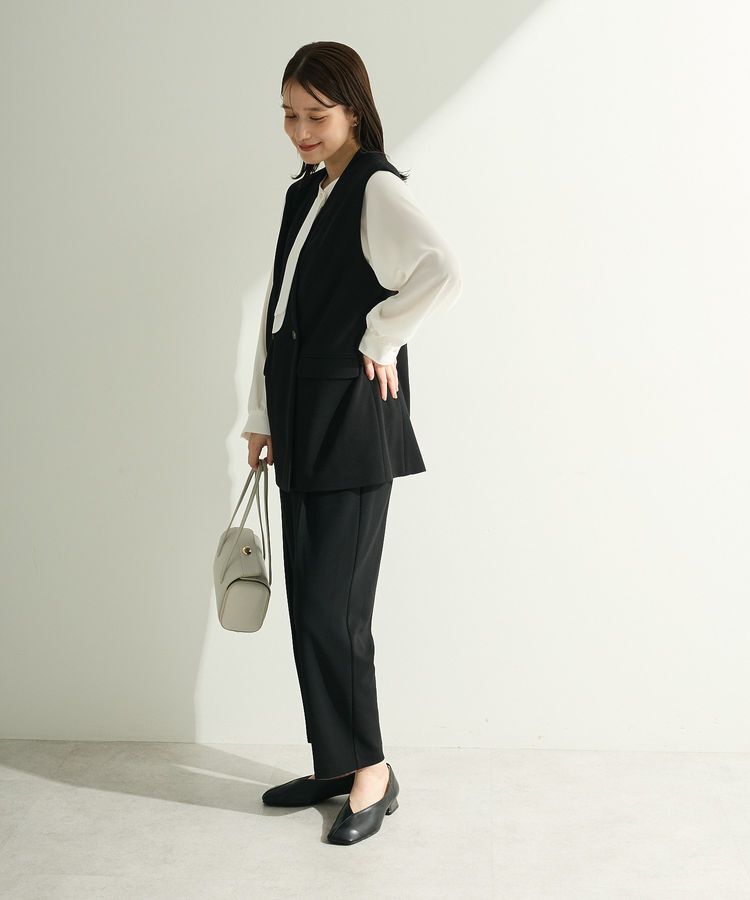 Green Parks「O.洗えてストレッチ Wボタンベスト」|ベスト・ジレ|