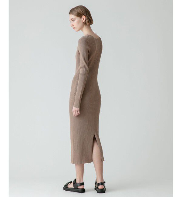 allureville「キュプラコットンリブタイトワンピース」|ワンピース|