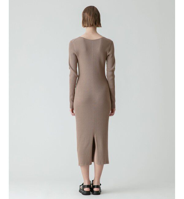 allureville「キュプラコットンリブタイトワンピース」|ワンピース|