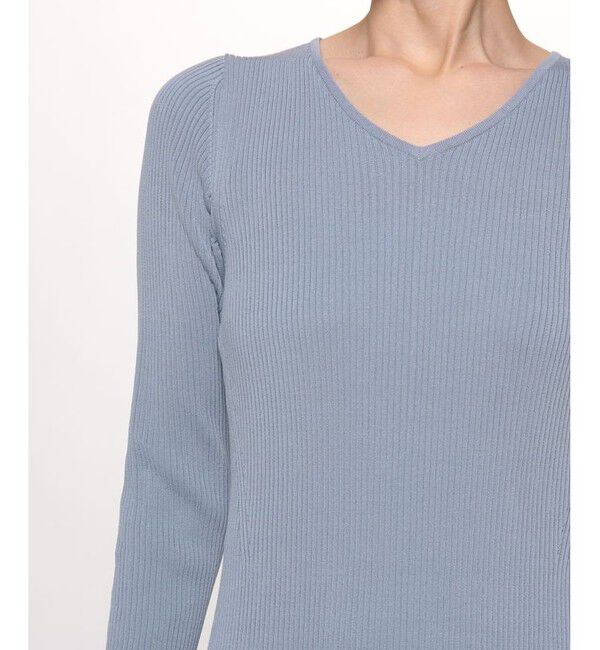 allureville「キュプラコットンリブタイトワンピース」|ワンピース|