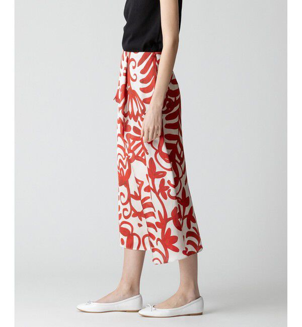 allureville「ペインティングフラワープリントスカート」|スカート|