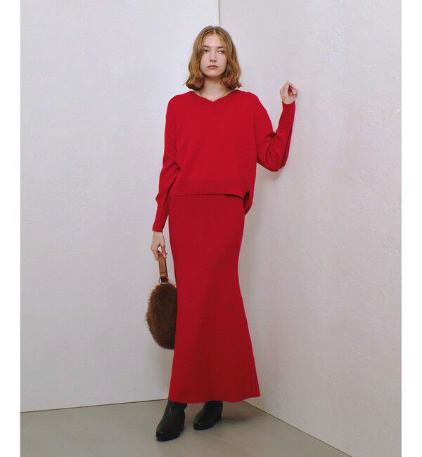 allureville「【セットアップ対応可能】ウールスムース2WAYネックプルオーバー」|ニット・セーター|