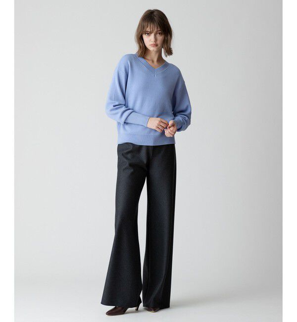 allureville「【セットアップ対応可能】ウールスムース2WAYネックプルオーバー」|ニット・セーター|