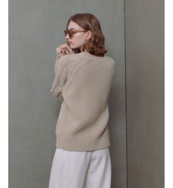allureville「ランダムケーブルプルオーバー」|ニット・セーター|