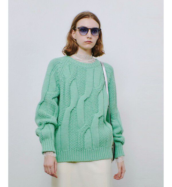 allureville「ランダムケーブルプルオーバー」|ニット・セーター|