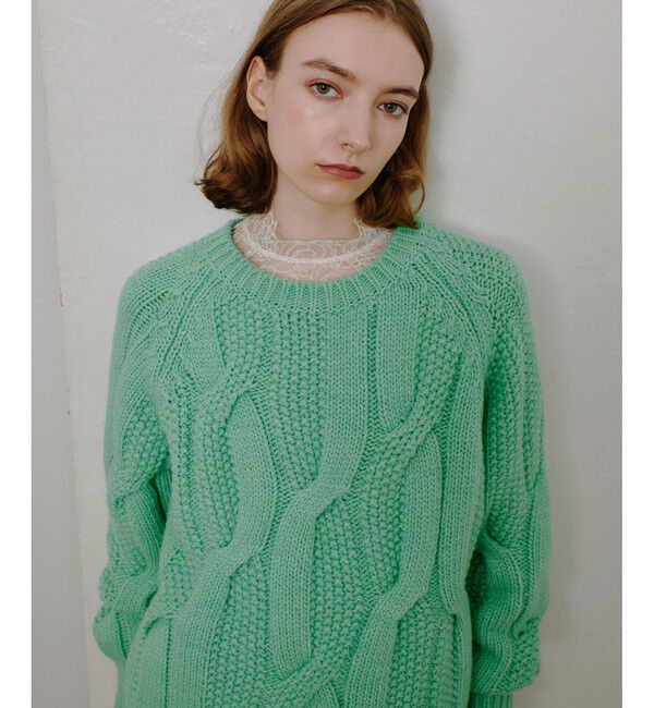 allureville「ランダムケーブルプルオーバー」|ニット・セーター|