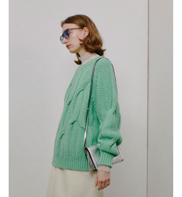 allureville「ランダムケーブルプルオーバー」|ニット・セーター|