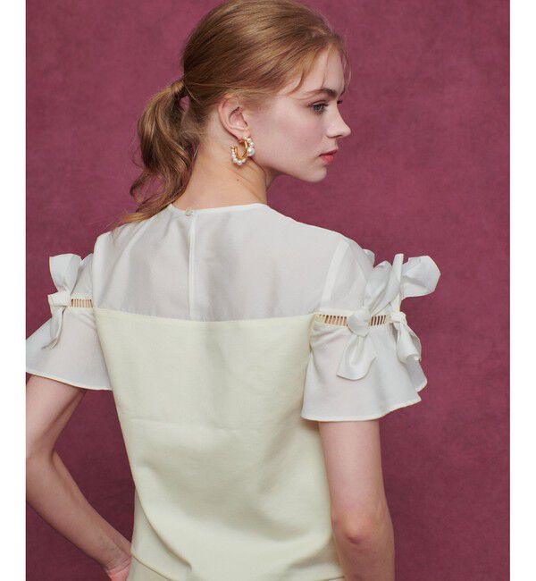 LOULOU WILLOUGHBY「【LOULOU WILLOUGHBY】ポイントリボンプルオーバー」|Tシャツ・カットソー|