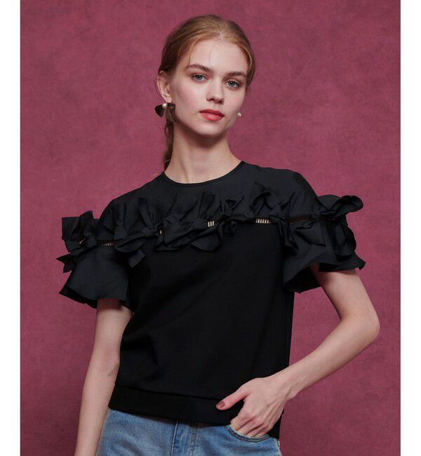 LOULOU WILLOUGHBY「【LOULOU WILLOUGHBY】ポイントリボンプルオーバー」|Tシャツ・カットソー|