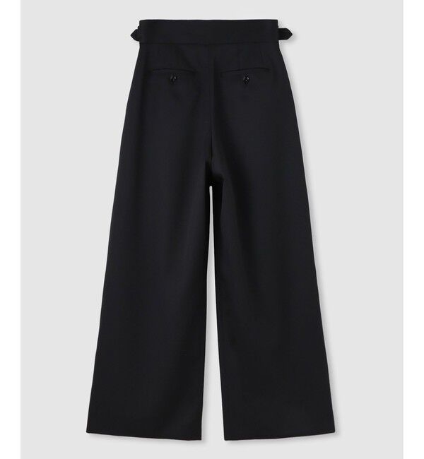 allureville「ウール混サテンハイウエストパンツ」|チノ|