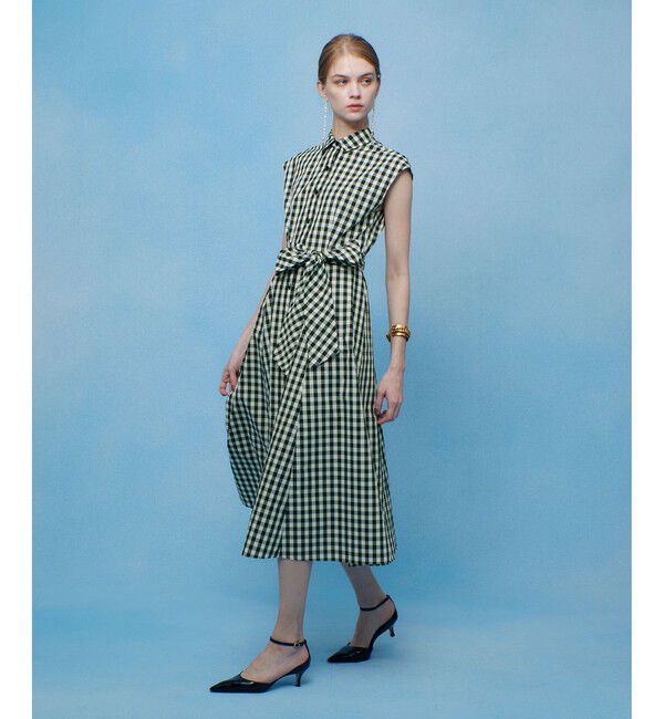 LOULOU WILLOUGHBY「【LOULOU WILLOUGHBY】スラブギンガムシャツワンピース」|ワンピース|