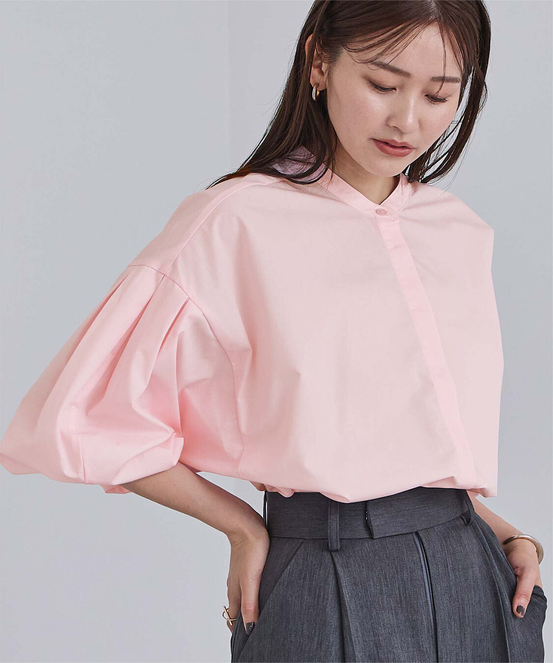 ur's「ボリューム袖ブラウス」|シャツ・ブラウス|ピンク