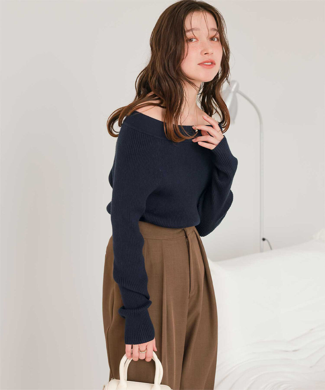 titivate「ウォッシャブルボートネックニット」|ニット・セーター|